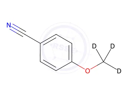 Chemical structure of 4-(Methoxy-d3)benzonitrile