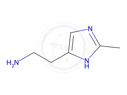 Chemical structure of 2-(2-Methyl-1H-imidazol-4-yl)ethanamine Dihydrochloride