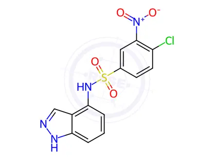 Chemical structure of 4-Chloro-N-(1H-indazol-4-yl)-3-nitrobenzenesulfonamide