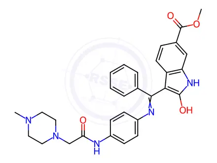 Chemical structure of Nintedanib impurity F