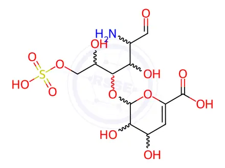 Chemical structure of Heparin Sodium Impurity 3 (Heparin Disaccharide II-H Disodium Salt)