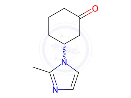 Chemical structure of Cyclohexanone, 3-(2-methyl-1H-imidazol-1-yl)-