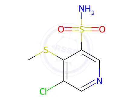 Chemical structure of 5-Chloro-4-(methylthio)pyridine-3-sulfonamide