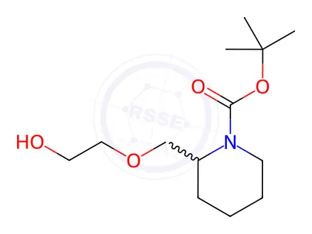 Chemical structure of tert-Butyl 2-((2-hydroxyethoxy)methyl)piperidine-1-carboxylate