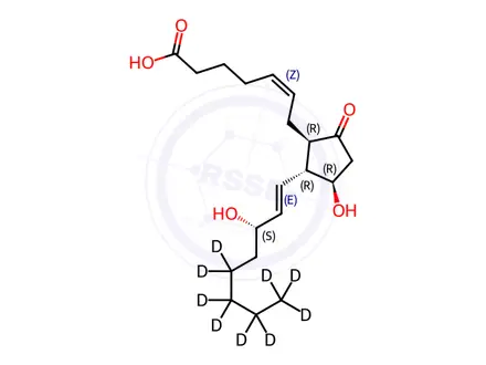 Chemical structure of Prostaglandin E2-d9