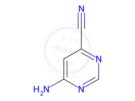 Chemical structure of 6-aminopyrimidine-4-carbonitrile