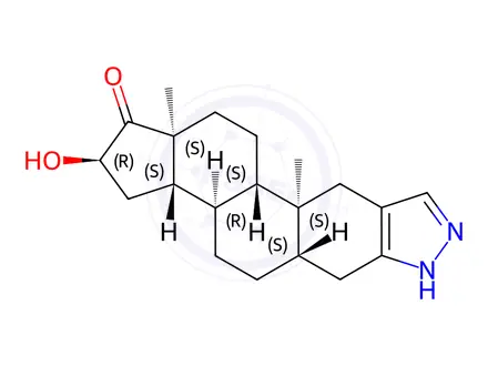 Chemical structure of 16α-Hydroxyprostanozol-17-ketone