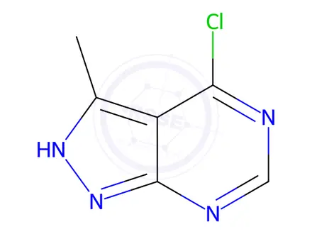 Chemical structure of 4-chloro-3-methyl-1h-pyrazolo[3,4-d]pyrimidine
