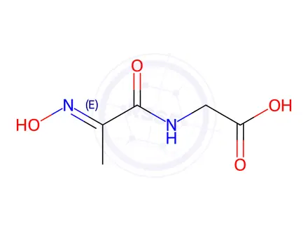 Chemical structure of Glycine, N-[2-[(E)-hydroxyimino]-1-oxopropyl]-(9CI)
