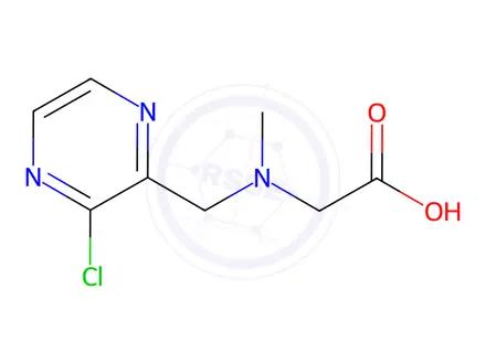 Chemical structure of 2-(((3-Chloropyrazin-2-yl)methyl)(methyl)amino)acetic acid