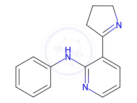 Chemical structure of 3-(3,4-Dihydro-2H-pyrrol-5-yl)-N-phenylpyridin-2-amine