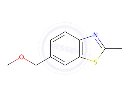 Chemical structure of Benzothiazole, 6-(methoxymethyl)-2-methyl-(6CI,9CI)
