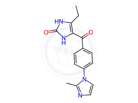 Chemical structure of 4-Ethyl-5-(4-(2-methyl-1H-imidazol-1-yl)benzoyl)-1,3-dihydro-2H-imidazol-2-one