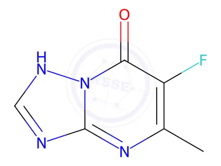 Chemical structure of 6-fluoro-5-methyl-4H,7H-[1,2,4]triazolo[1,5-a]pyrimidin-7-one