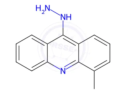 Chemical structure of Acridine, 9-hydrazinyl-4-methyl-