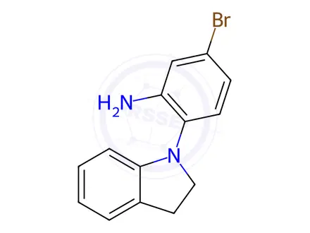 Chemical structure of 5-Bromo-2-(2,3-dihydro-1H-indol-1-yl)phenylamine