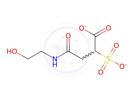 Chemical structure of Butanoic acid, 4-[(2-hydroxyethyl)amino]-4-oxosulfo-, N-tallow alkyl derivs., disodium salts