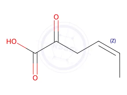 Chemical structure of 2-Oxo-cis-4-hexenoic Acid