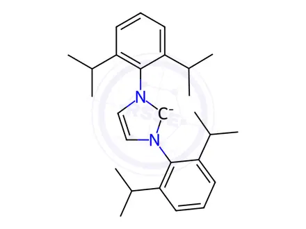 Chemical structure of (3-1-t-Butyl-indenyl)[1,3-bis(2,6-diisopropylphenyl)imidazol-2-ylidene]chloropalladium(II)