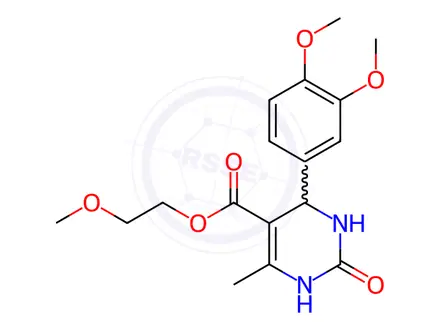 Chemical structure of 2-methoxyethyl 4-(3,4-dimethoxyphenyl)-6-methyl-2-oxo-1,2,3,4-tetrahydro-5-pyrimidinecarboxylate
