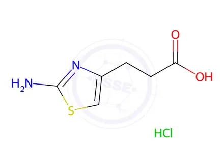 Chemical structure of 3-(2-Amino-1,3-thiazol-4-yl)propanoic Acid Hydrochloride