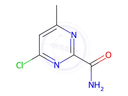 Chemical structure of 4-Chloro-6-methylpyrimidine-2-carboxamide