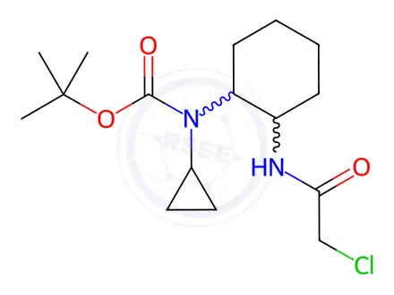 Chemical structure of tert-Butyl (2-(2-chloroacetamido)cyclohexyl)(cyclopropyl)carbamate