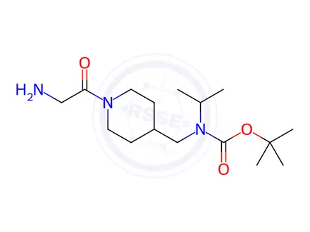 Chemical structure of tert-Butyl ((1-(2-aminoacetyl)piperidin-4-yl)methyl)(isopropyl)carbamate