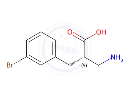 Chemical structure of (S)-3-amino-2-(3-bromobenzyl)propanoicacid