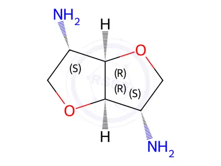 Chemical structure of (3s,3Ar,6s,6ar)-hexahydrofuro[3,2-b]furan-3,6-diamine dihydrochloride
