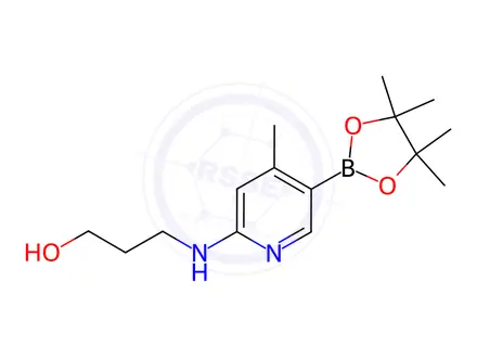 Chemical structure of 3-(4-Methyl-5-(4,4,5,5-tetraMethyl-1,3,2-dioxaborolan-2-yl)pyridin-2-ylaMino)propan-1-ol