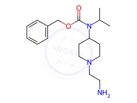 Chemical structure of [1-(2-Amino-ethyl)-piperidin-4-yl]-isopropyl-carbamic acid benzyl ester