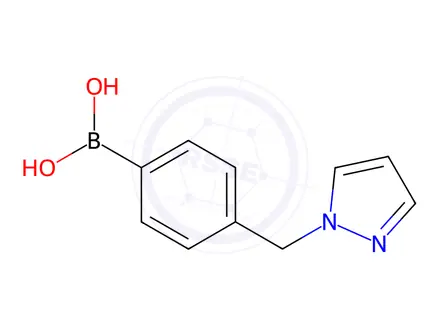 Chemical structure of (4-((1h-Pyrazol-1-yl)methyl)phenyl)boronic acid