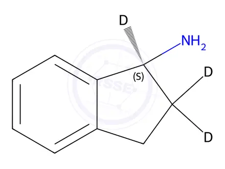 Chemical structure of (S)-1-Aminoindane-d3