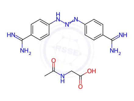Chemical structure of Diminazene aceturate