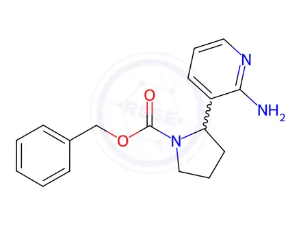 Chemical structure of Benzyl 2-(2-aminopyridin-3-yl)pyrrolidine-1-carboxylate