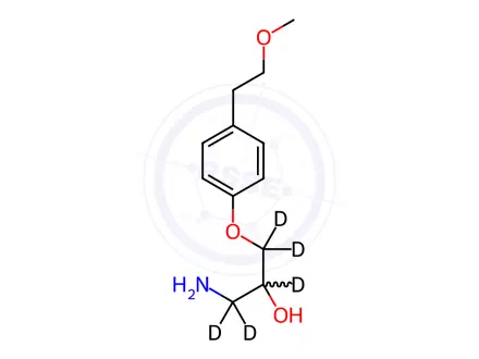 Chemical structure of N-Desisopropyl Metoprolol-d5