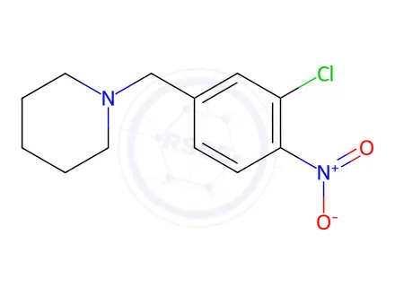 Chemical structure of Piperidine, 1-[(3-chloro-4-nitrophenyl)methyl]-