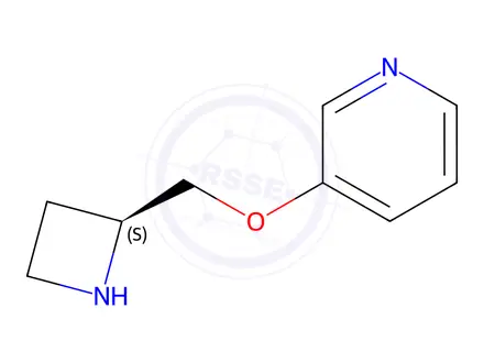 Chemical structure of (S)-3-(2-Azetidinylmethoxy)-pyridine Dihydrochloride