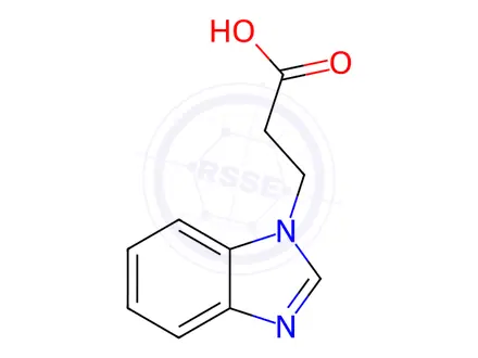 Chemical structure of 1-Benzimidazolepropionic acid