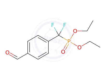 Chemical structure of Phosphonic acid, [difluoro(4-formylphenyl)methyl]-, diethyl ester