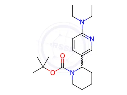 Chemical structure of tert-Butyl 2-(6-(diethylamino)pyridin-3-yl)piperidine-1-carboxylate