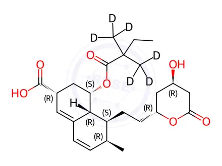Chemical structure of 6'-Carboxy Simvastatin-d6