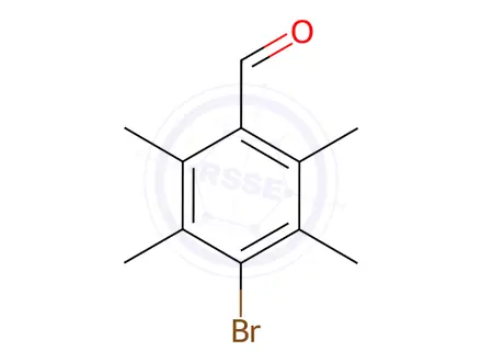 Chemical structure of 4-Bromo-2,3,5,6-tetramethylbenzaldehyde