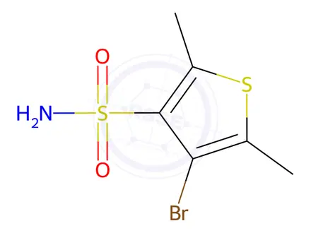 Chemical structure of 4-Bromo-2,5-dimethylthiophene-3-sulfonamide