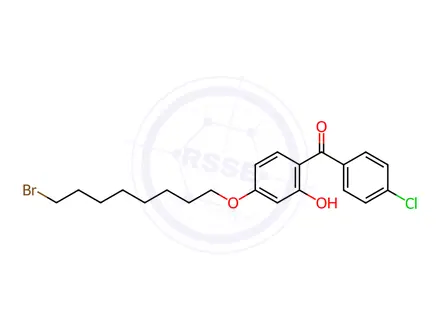 Chemical structure of (4-((8-Bromooctyl)oxy)-2-hydroxyphenyl)(4-chlorophenyl)methanone