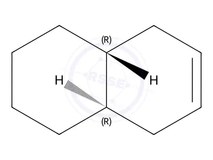 Chemical structure of (4AR,8aR)-1,2,3,4,4a,5,8,8a-octahydronaphthalene