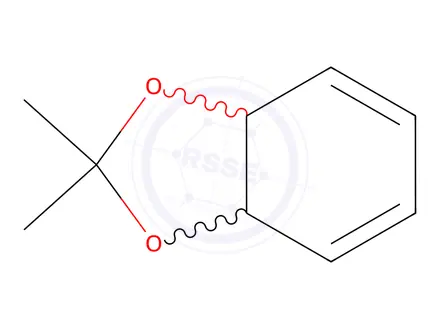 Chemical structure of 1,3-Benzodioxole, 3a,7a-dihydro-2,2-dimethyl-