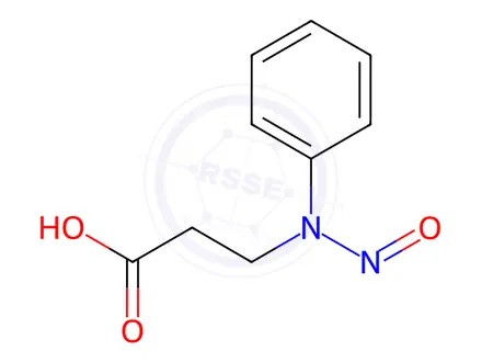 Chemical structure of N-Nitroso-N-Phenyl-3-Aminopropanoic Acid
