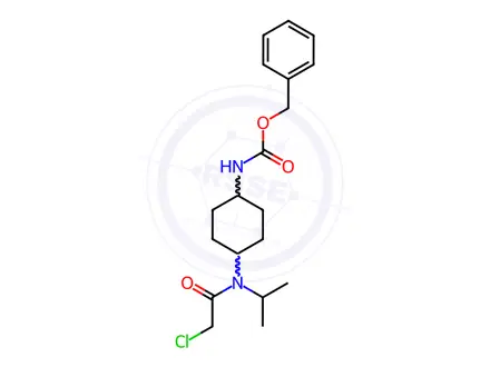 Chemical structure of Benzyl (4-(2-chloro-N-isopropylacetamido)cyclohexyl)carbamate